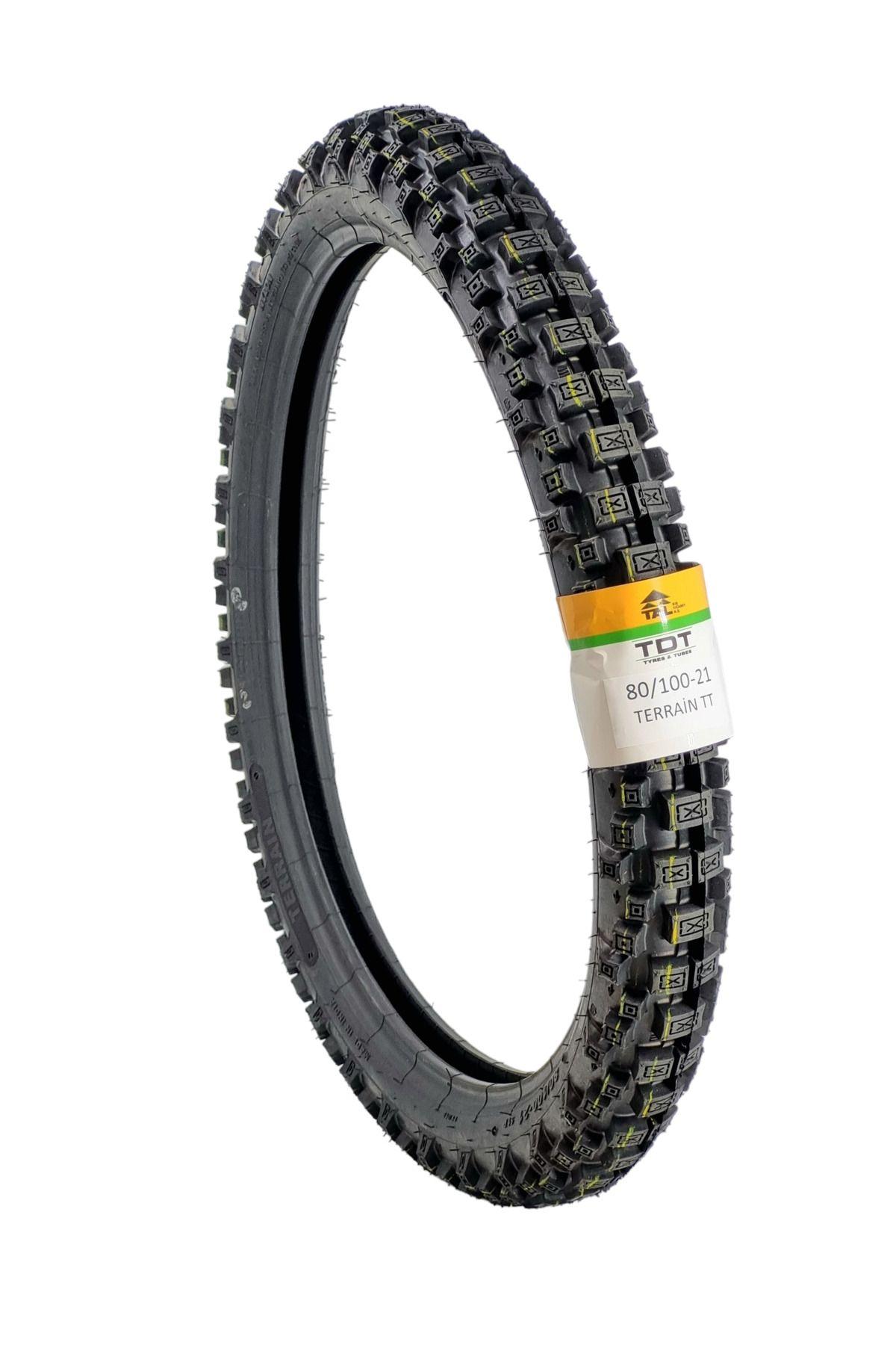 TDT TYRES 80/100-21 TT (TUBETYPE - İÇ LASTİKLİ TİP) ENDURO ÖN LASTİK TERRAİN1B