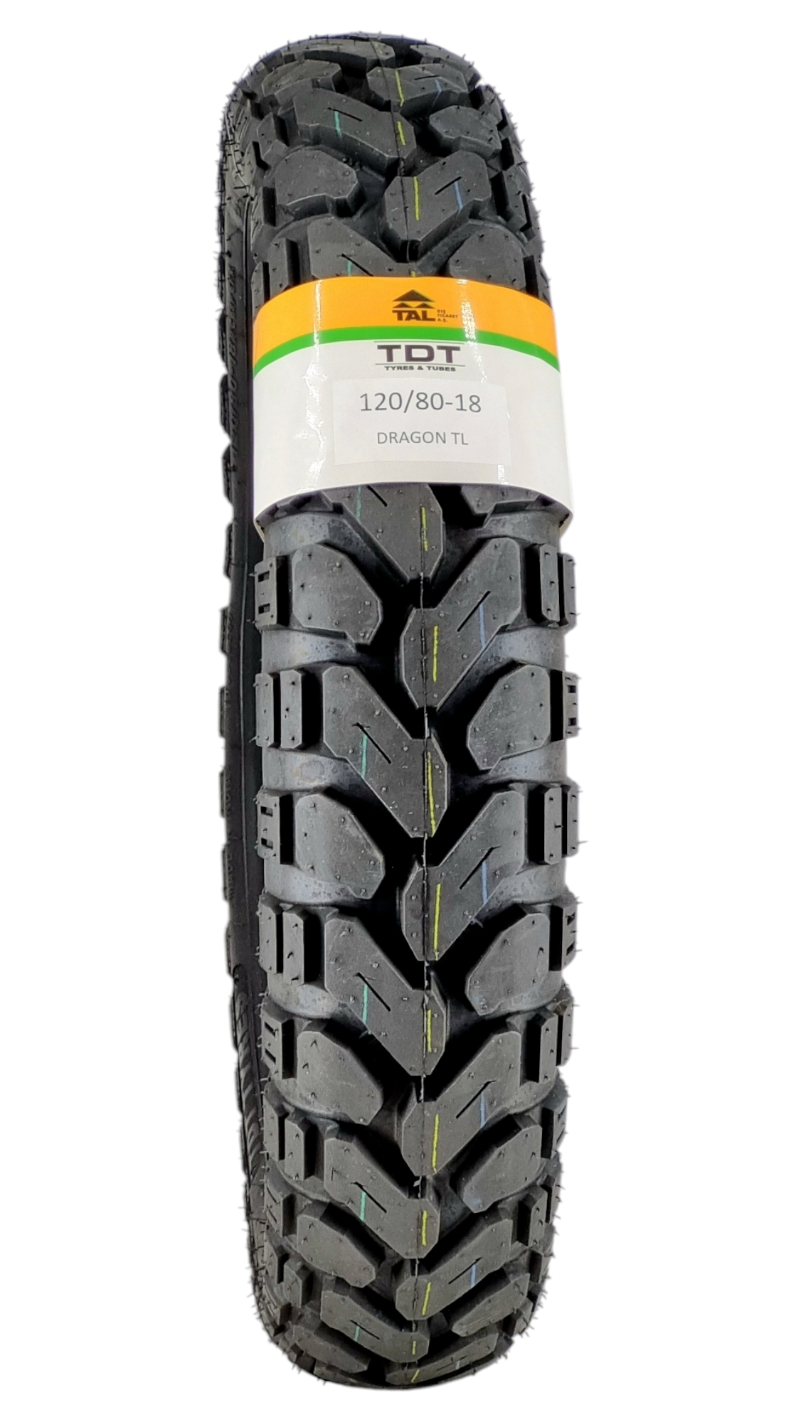 TDT TYRES HONDA CRF ARKA LASTİK 120/80-18 TL (TUBELESS - DUBLEKS) DRAGON